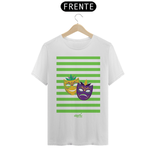 Nome do produto Camiseta Clássica Masculina - Carnaval Verde e branco