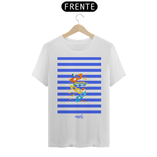 Nome do produto Camiseta Clássica Masculina - Carnaval Azul e Branco