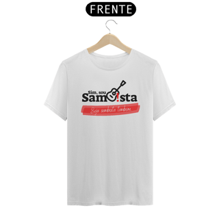 Nome do produto Camiseta Clássica Masculina - Sim Sou sambista Seja Sambista Também