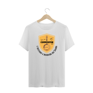 Nome do produto Camiseta Plus Size - Sim Sou Compositor e Defendo a Bandeira do Samba