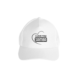 Nome do produto Boné Americano com Tela - I Love You Samba