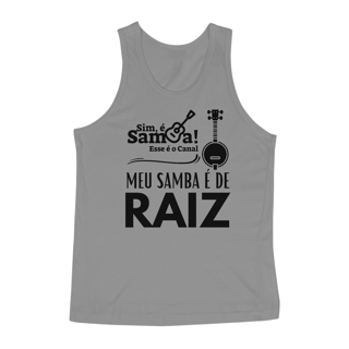 Nome do produto Camiseta Regata Masculina - Meu Samba é de Raiz