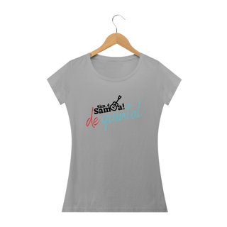 Nome do produto Camiseta Baby Long Clássica Feminina - Sim é Samba de Quintal