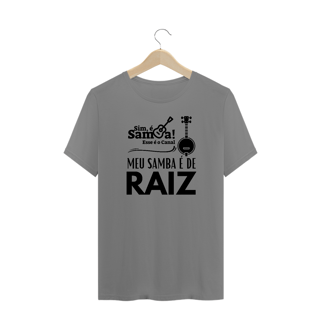 Nome do produto Camiseta Plus Size - Meu Samba é de Raiz