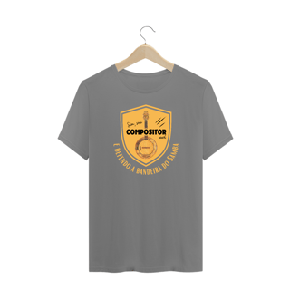 Nome do produto Camiseta Plus Size - Sim Sou Compositor e Defendo a Bandeira do Samba