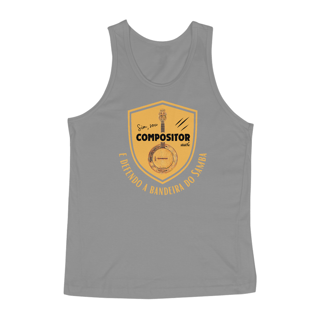 Nome do produto Camiseta Regata Masculina - Sim Sou Compositor e Defendo a Bandeira do Samba