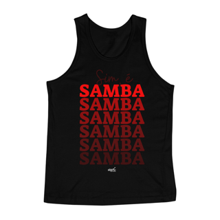 Nome do produto Camiseta Regata Masculina - Sim é Samba Degradê