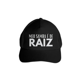 Nome do produto Boné Americano com Tela - Meu Samba é de Raiz