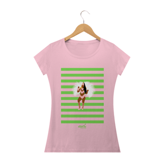 Nome do produto Camiseta Baby Long Clássica Feminina - Carnaval Verde e Rosa