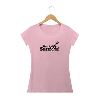 Nome do produto Camiseta Baby Long Feminina - Sim é Samba