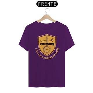 Nome do produto Camiseta Clássica Masculina - Sim Sou Compositor e Defendo a Bandeira do Samba