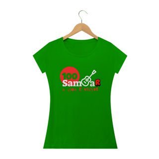 Nome do produto Camiseta Baby Long Feminina - Sem Sambar a Vida é Triste