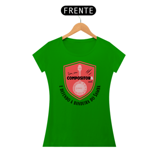 Nome do produto Camiseta Baby Look Feminina - Sim Sou Compositora