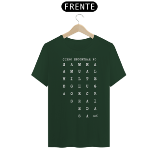 Nome do produto Camiseta Clássica Masculina - Quero Encontrar no Samba