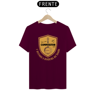 Nome do produto Camiseta Clássica Masculina - Sim Sou Compositor e Defendo a Bandeira do Samba