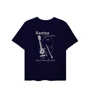 Nome do produto Camiseta Plus Size Masculina - Samba é a Felicidade em Forma de Som