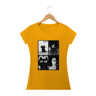 Nome do produto Camiseta Feminina Cats - Ghost Cat