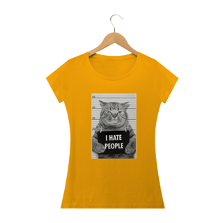 Nome do produto Camiseta Feminina Cats - I Hate People