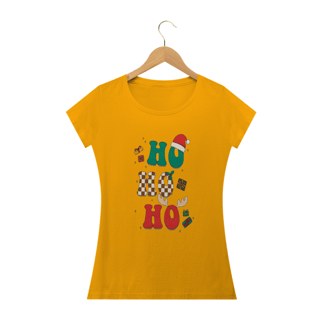 Nome do produto Camiseta Feminina Natal - Ho Ho Ho