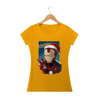 Nome do produto Camiseta Feminina Natal - Homem de Ferro