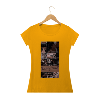 Nome do produto Camiseta Feminina Vermelho Branco e Sangue azul  - History2