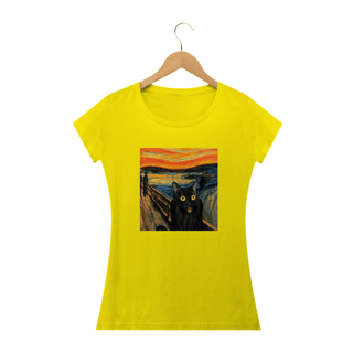 Nome do produto Camiseta Feminina Cats - Assustado