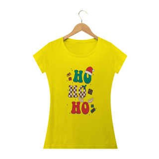 Nome do produto Camiseta Feminina Natal - Ho Ho Ho