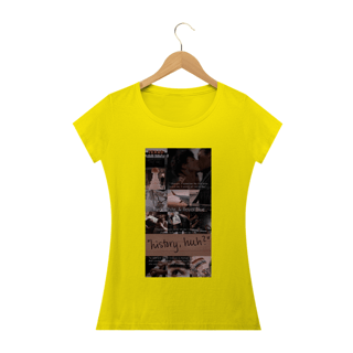 Nome do produto Camiseta Feminina Vermelho Branco e Sangue azul  - History2