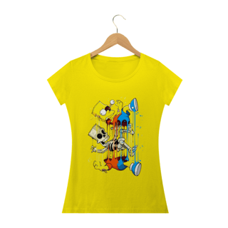 Nome do produto Camiseta Feminina Os Simpsons - Bart Esqueleto