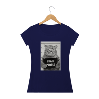 Nome do produto Camiseta Feminina Cats - I Hate People