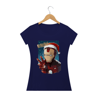 Nome do produto Camiseta Feminina Natal - Homem de Ferro