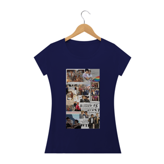 Nome do produto Camiseta Feminina Vermelho Branco e Sangue azul 
