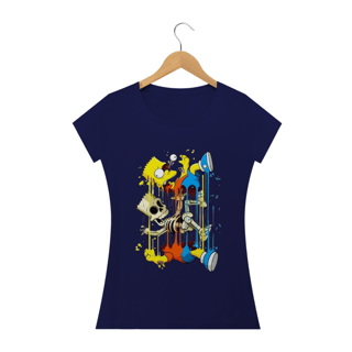 Nome do produto Camiseta Feminina Os Simpsons - Bart Esqueleto