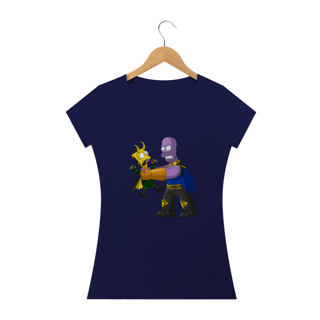 Nome do produto Camiseta Feminina Os Simpsons - Thanos e Loki