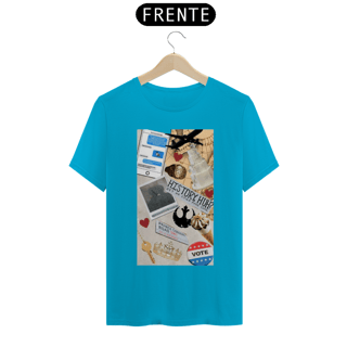 Nome do produto Camiseta Classica Vermelho Branco e Sangue azul  - History