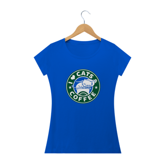 Nome do produto Camiseta Feminina Cats - I Love Cats & Coffee