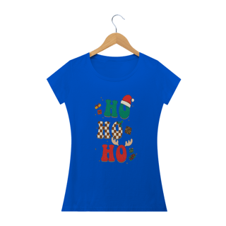Nome do produto Camiseta Feminina Natal - Ho Ho Ho