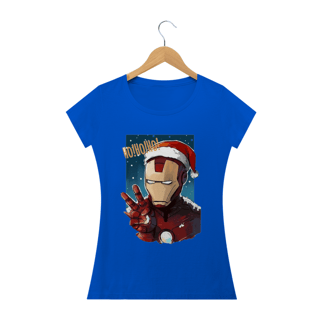 Nome do produto Camiseta Feminina Natal - Homem de Ferro