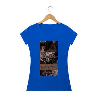 Nome do produto Camiseta Feminina Vermelho Branco e Sangue azul  - History2