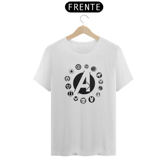 Camiseta Classica Marvel - Vingadores (branco)