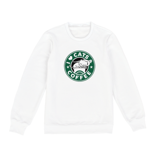 Nome do produto Moletom Cats - I Love Cats & Coffee