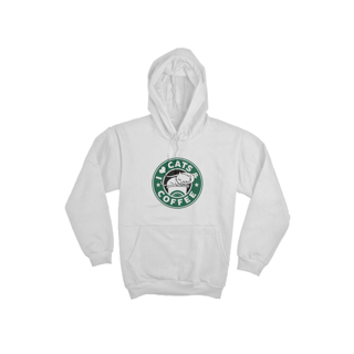 Nome do produto Moletom Canguru Cats - I Love Cats & Coffee