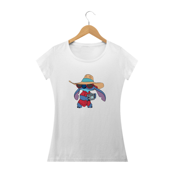 Camiseta Feminina Stitch - Fotografo