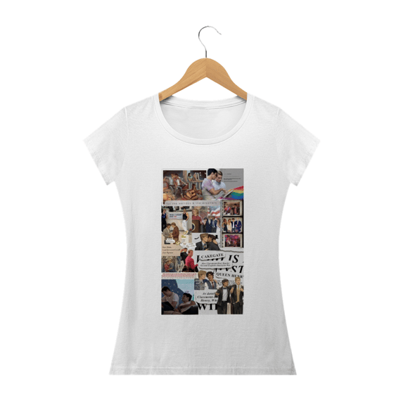 Camiseta Feminina Vermelho Branco e Sangue azul 