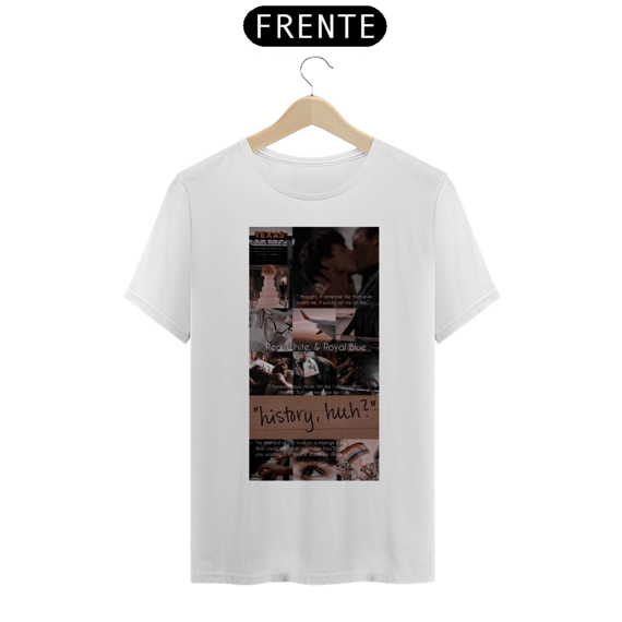 Camiseta Classica Vermelho Branco e Sangue azul  - History2