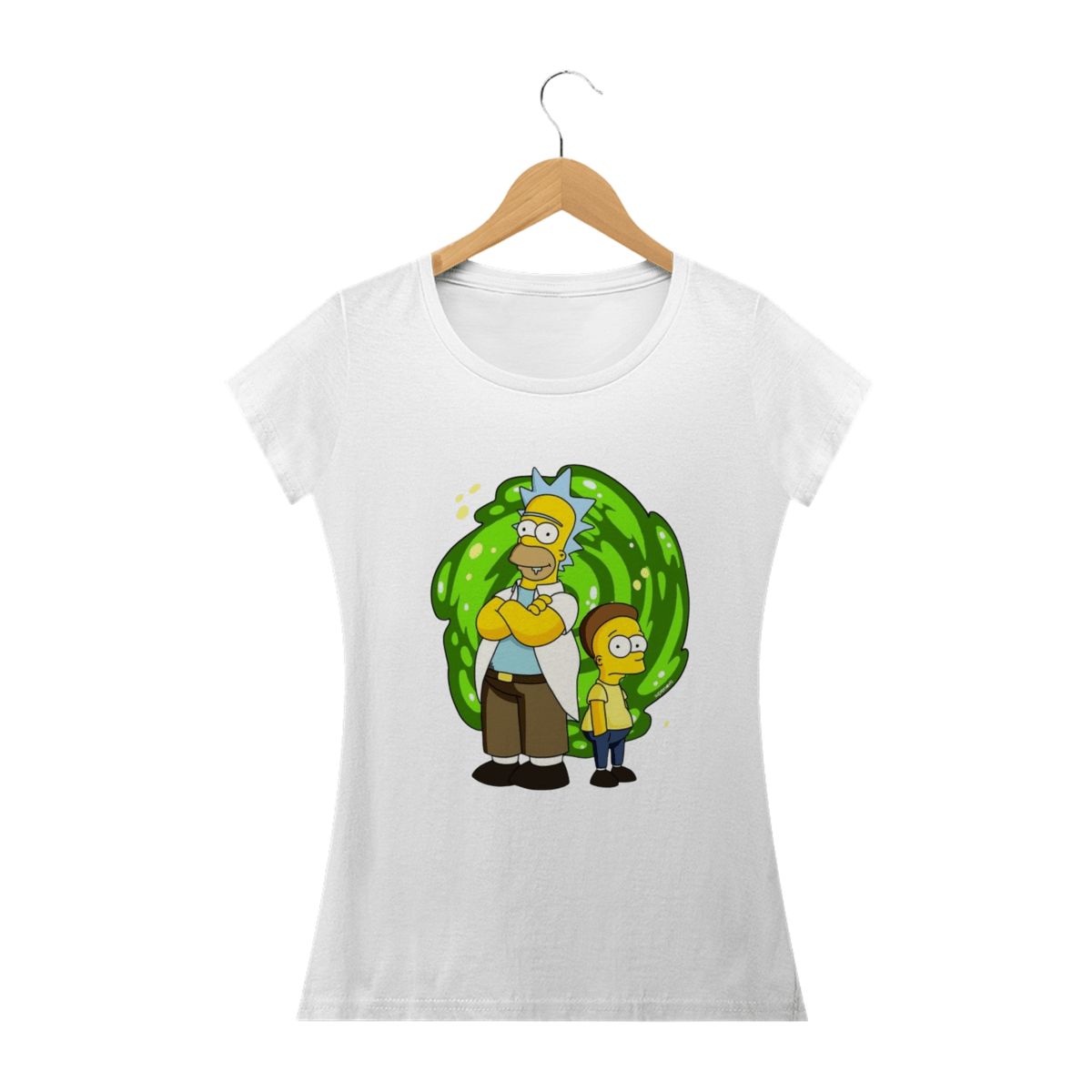 Nome do produto: Camiseta Feminina Os Simpsons - Homer and Bart