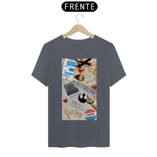 Nome do produto Camiseta Classica Vermelho Branco e Sangue azul  - History