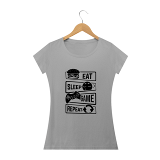 Nome do produto Camiseta Feminina Gamer - Passo a passo