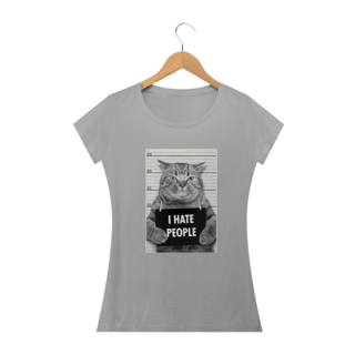 Nome do produto Camiseta Feminina Cats - I Hate People