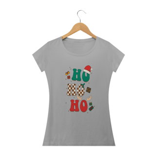 Nome do produto Camiseta Feminina Natal - Ho Ho Ho